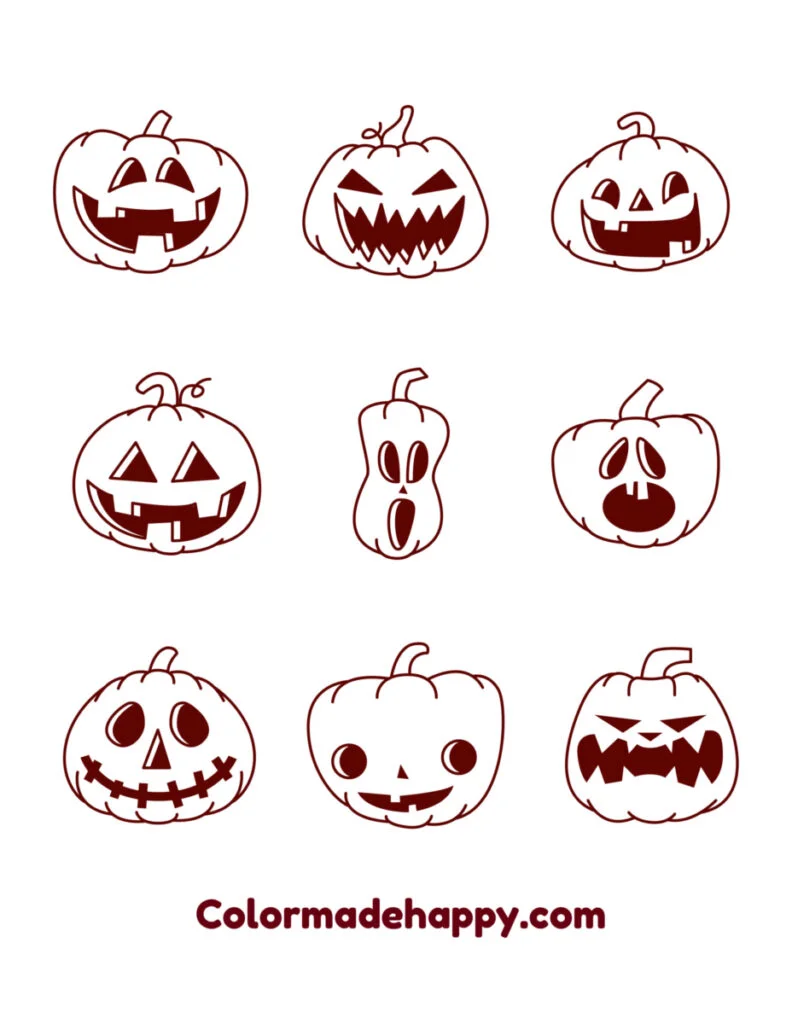 jack-o-lantern pumpkin faces