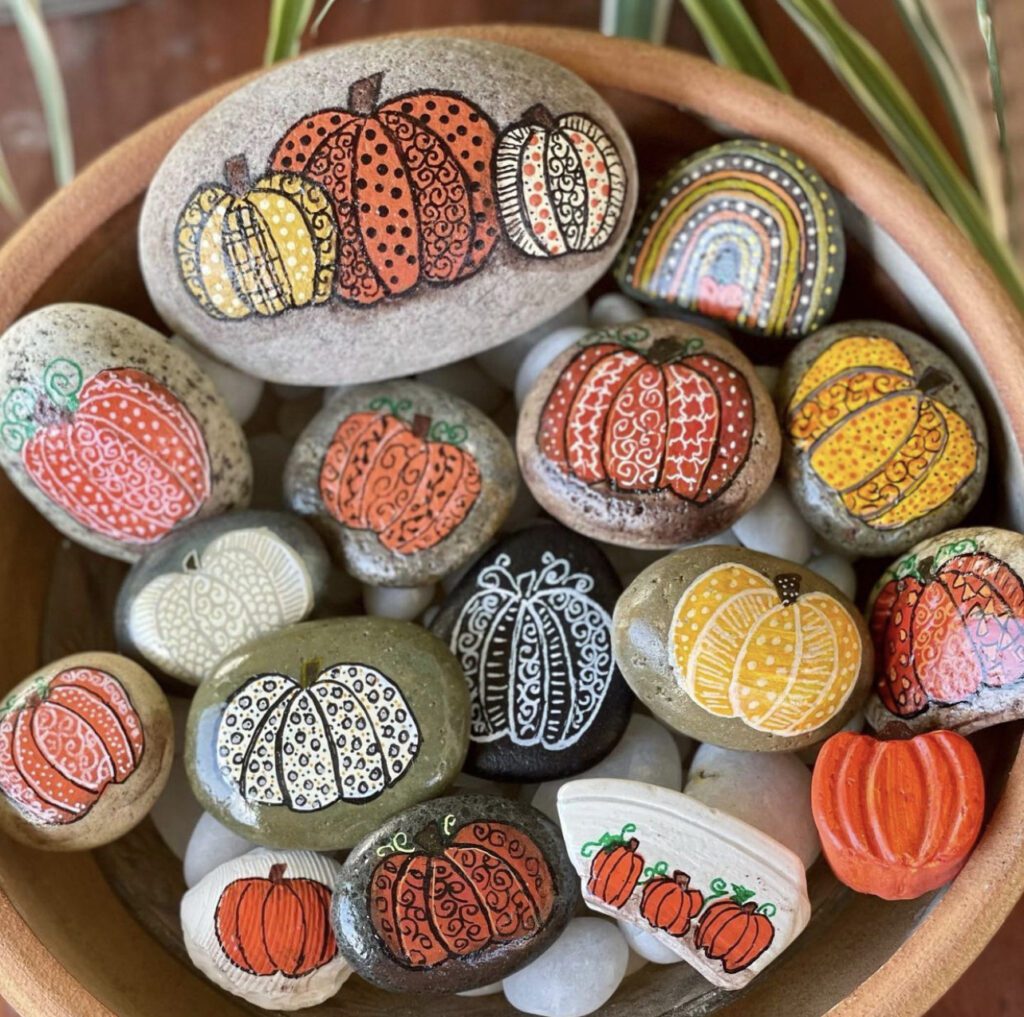 Pumpkin Painted Rocks