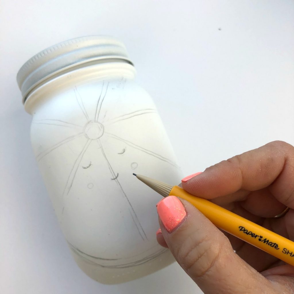 Rainbow Fruit Mason Jar Craft Pen Holder