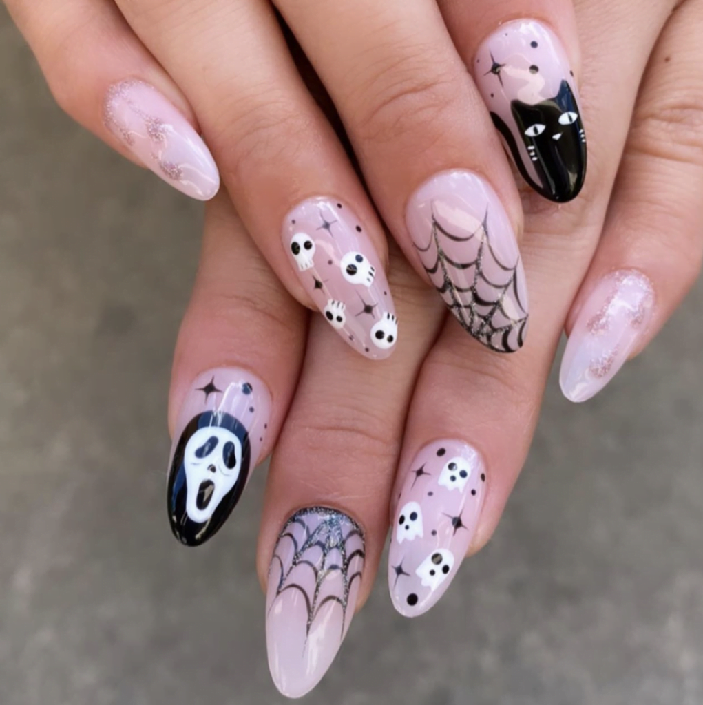 Scary Scream Nails for Halloween