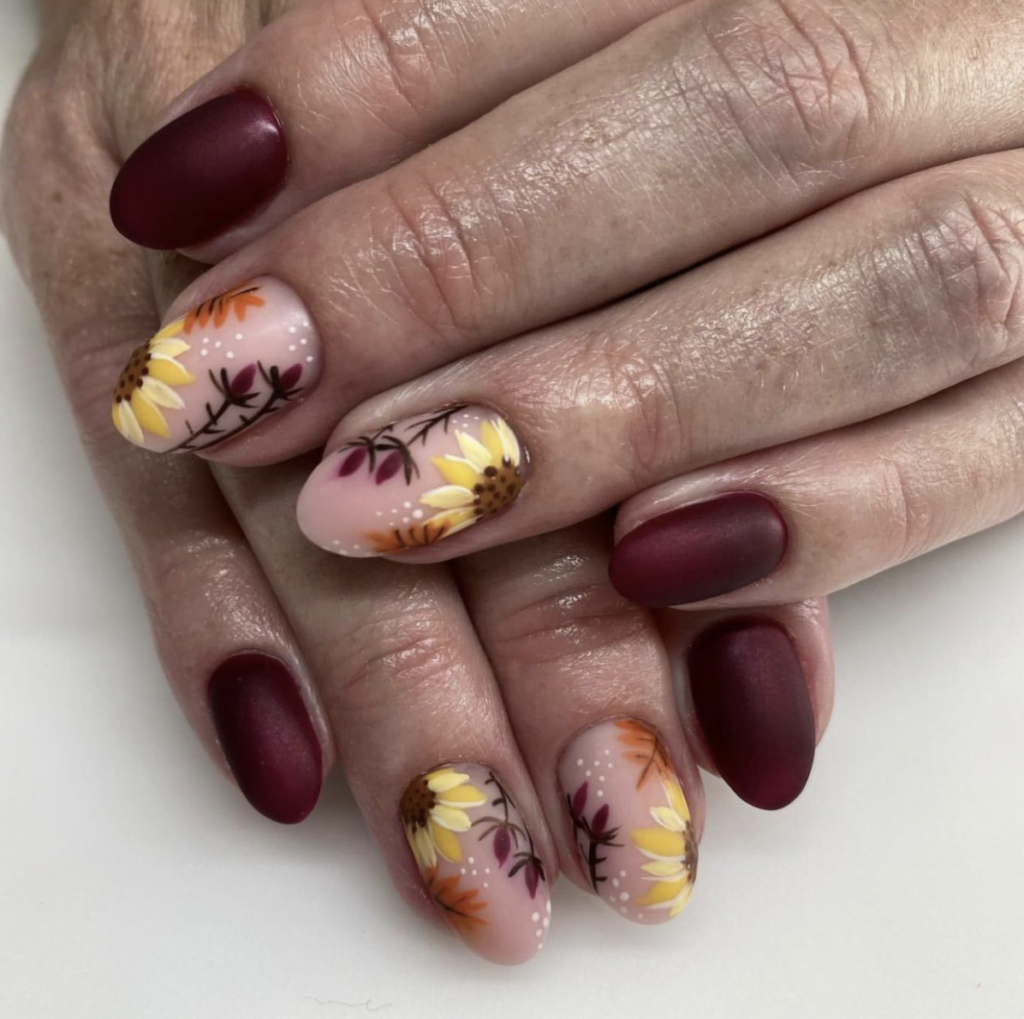 Sunflower Nail art