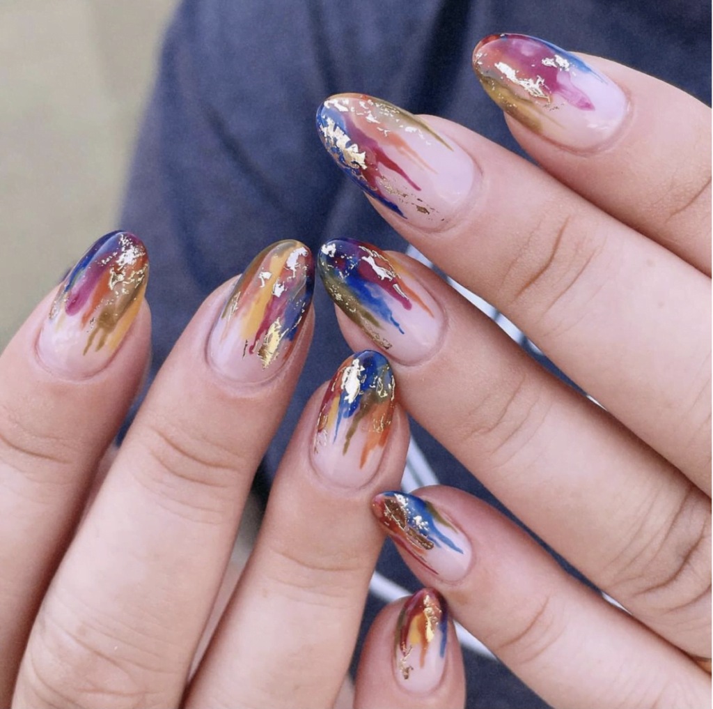 Multicolor Fall Nails