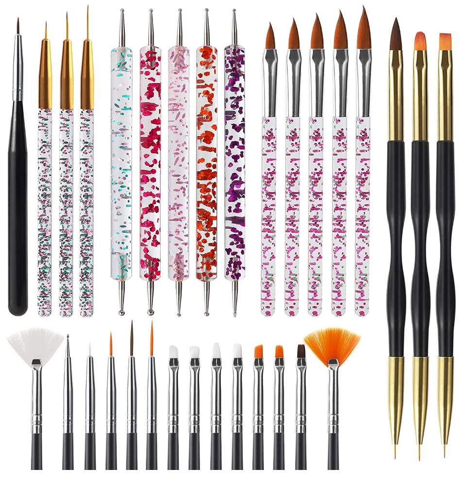 Artdone 31 Pc Set Of Nail Art Brushes