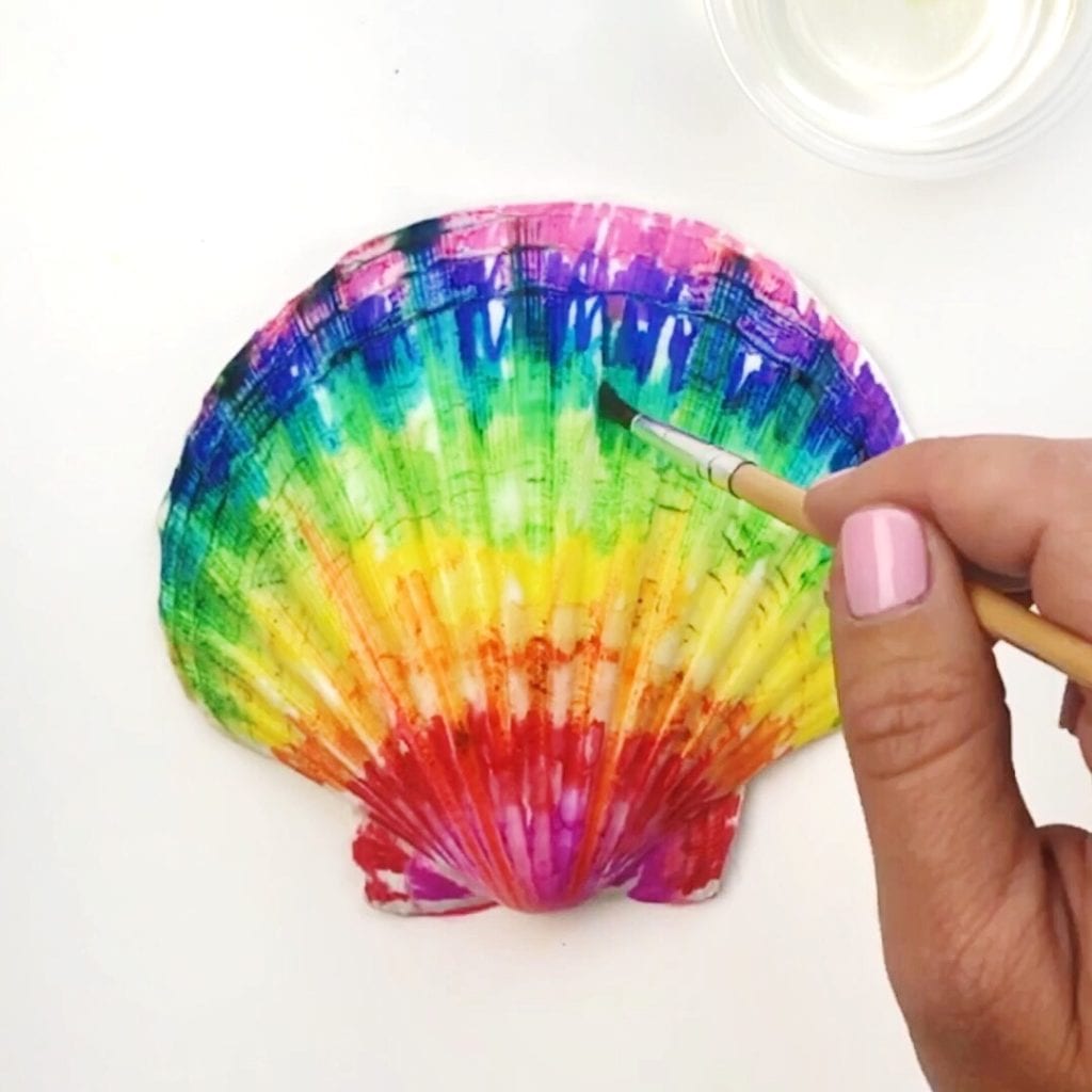 Tie Dye Sharpies on Shells