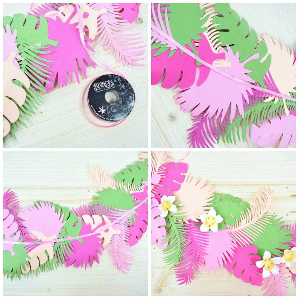 Tropical Leaf Paper Banner