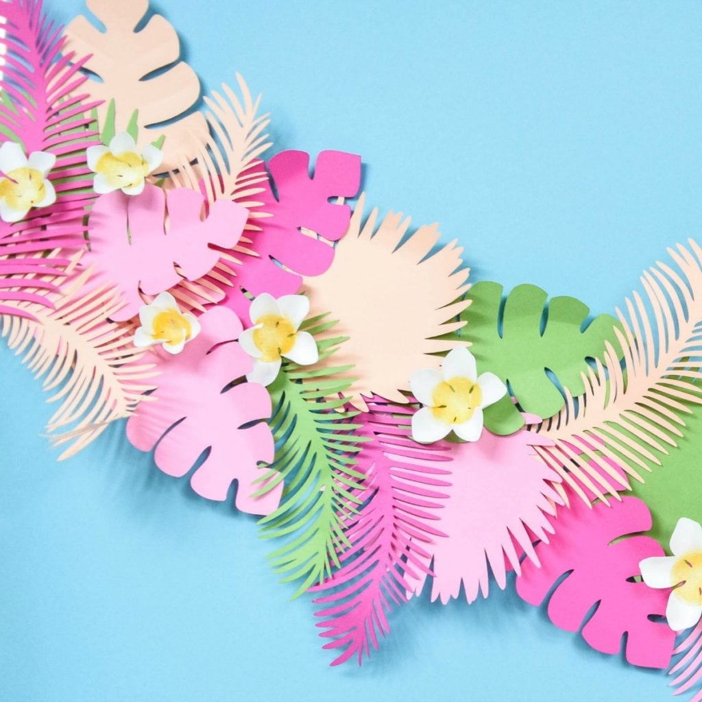 Tropical Leaf Paper Banner