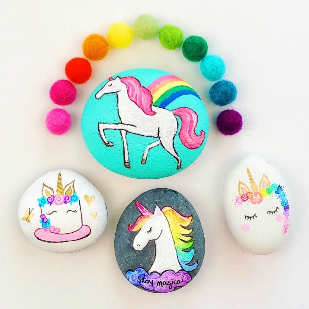 How to Paint Unicorn Rocks