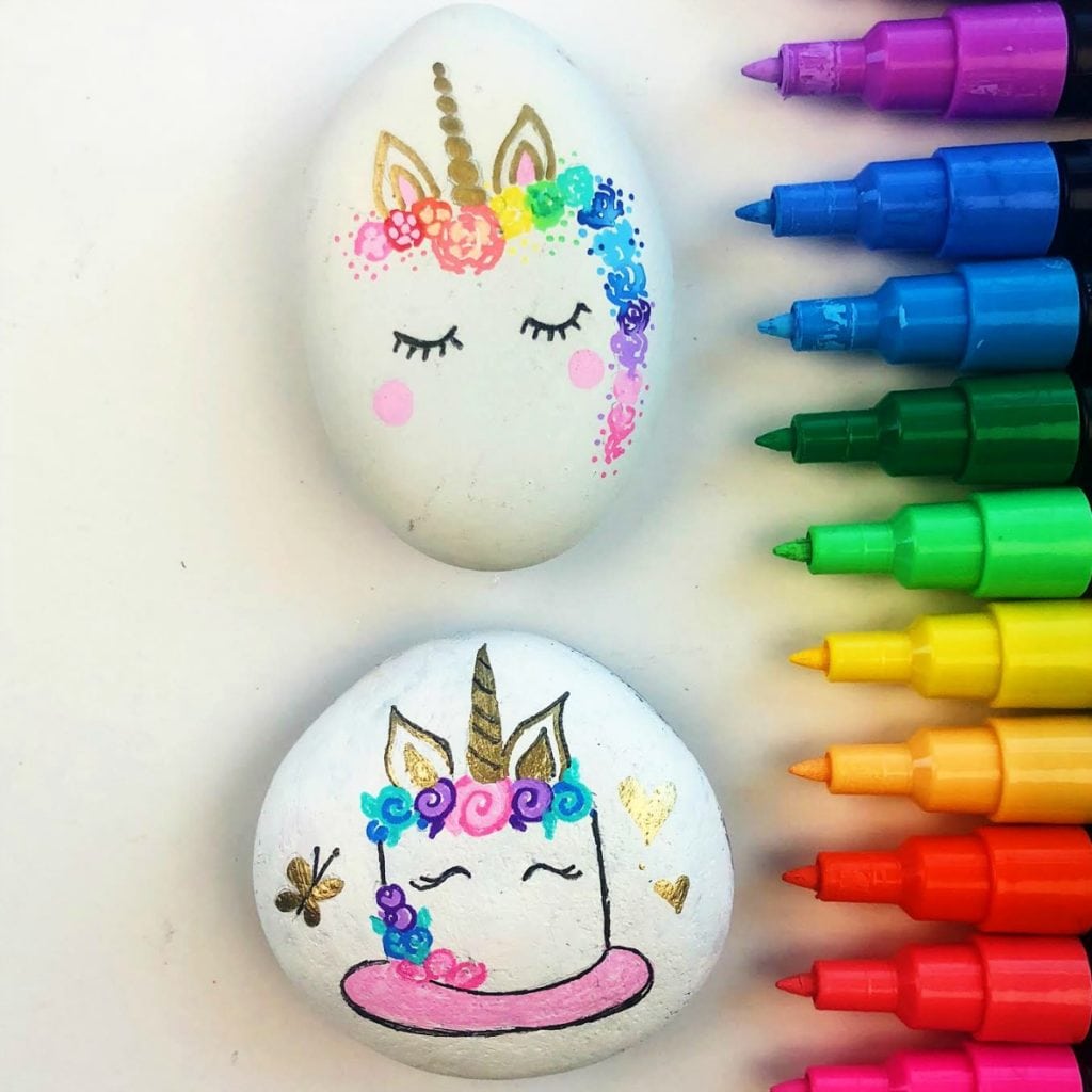 Unicorn Painted Rocks