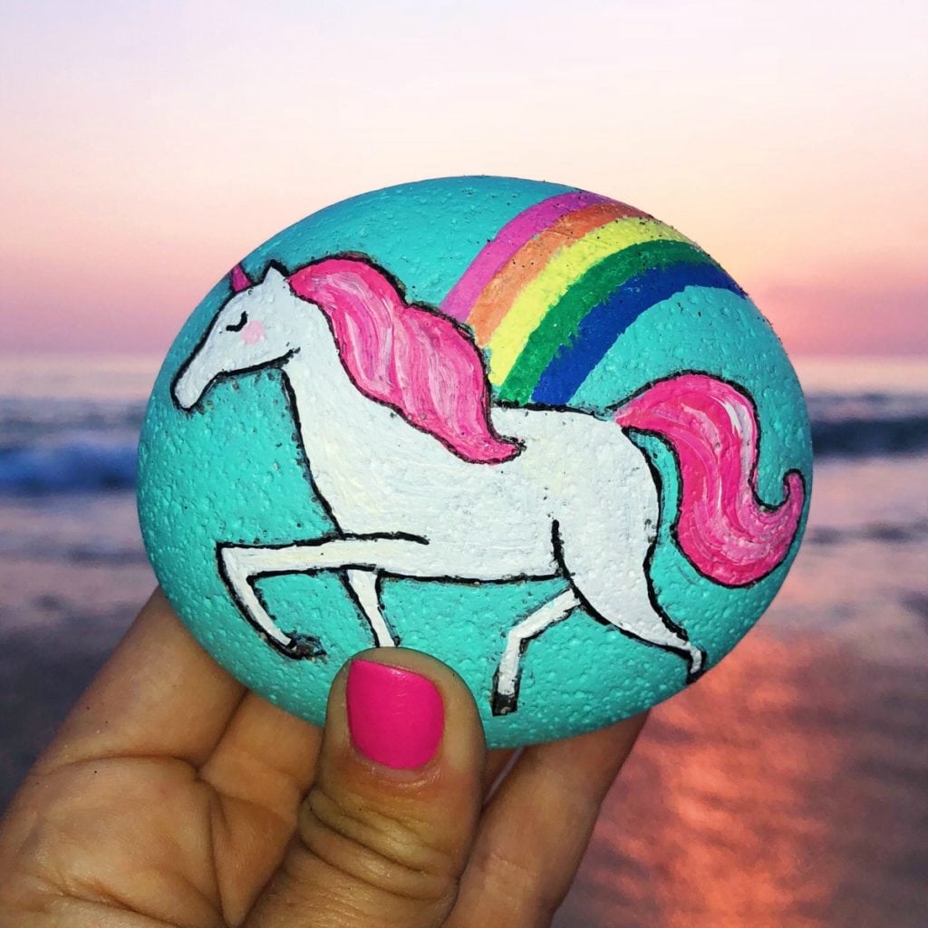 How to Paint a Unicorn Rock