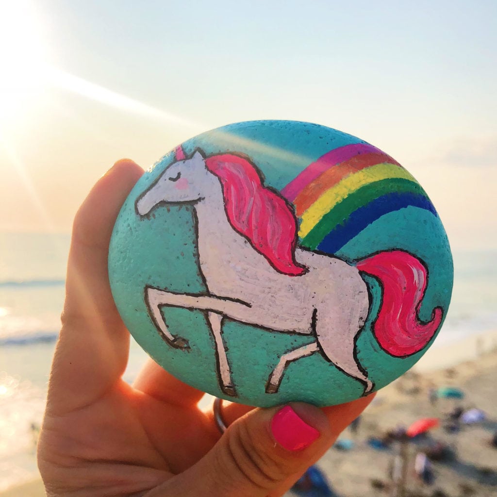 How to paint unicorn rocks