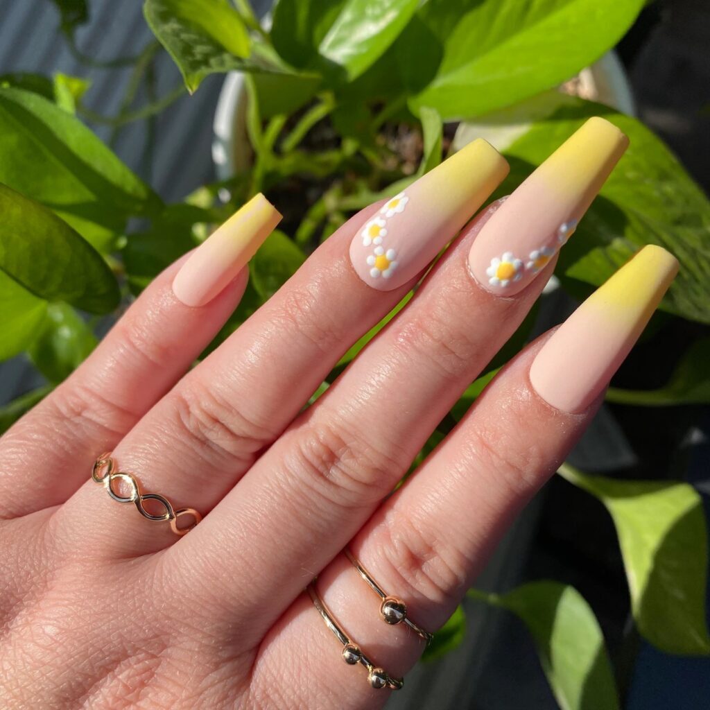 Yellow Ombre Nails